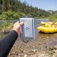 the cold case thermal phone case on a river in Idaho 
