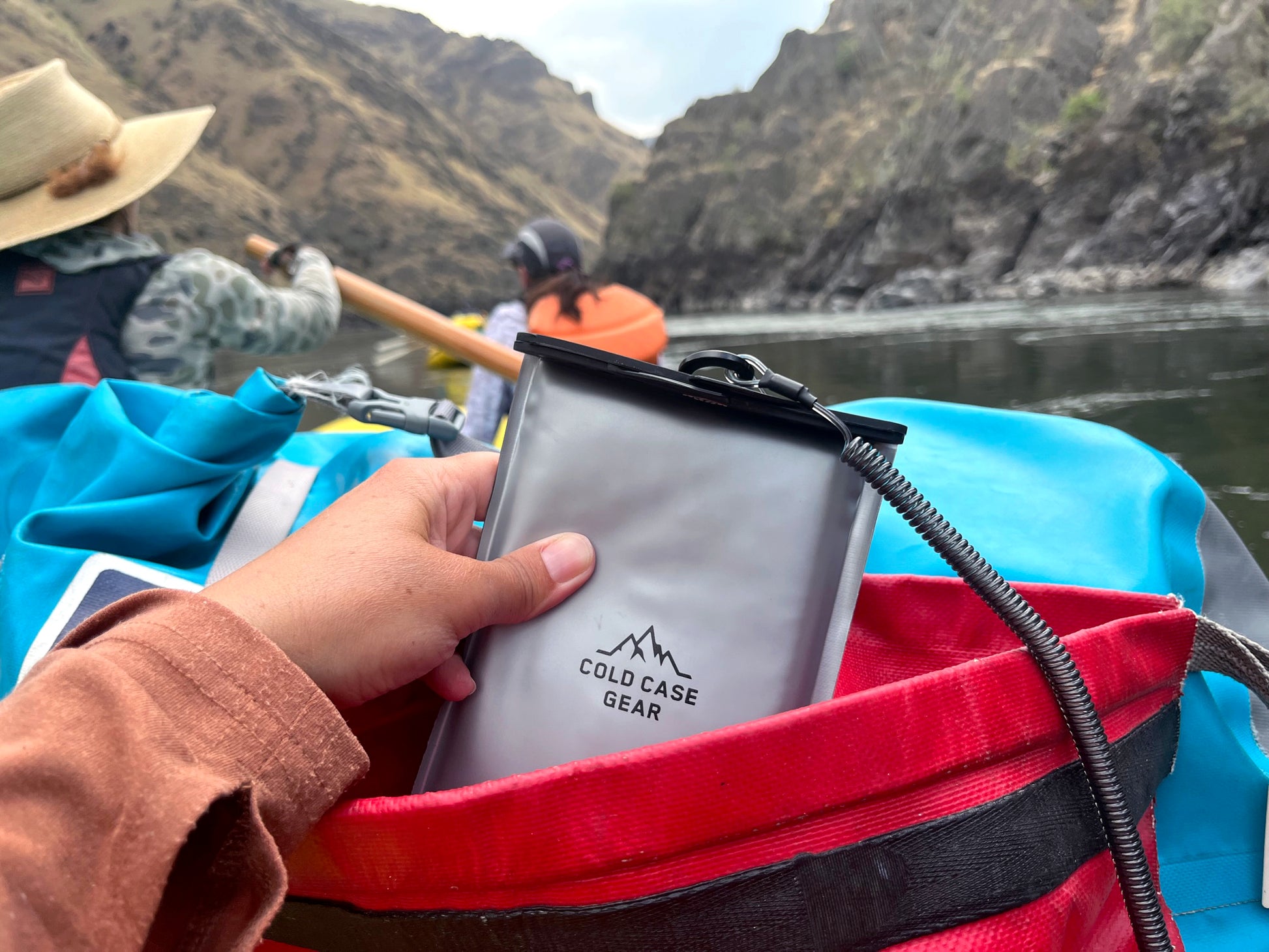 our thermal phone case at home on the lower salmon river 